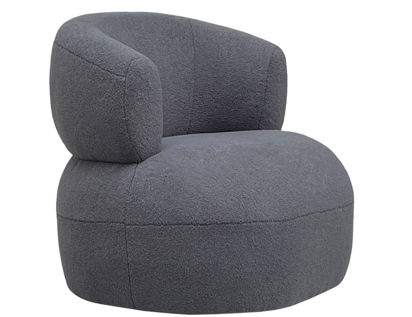 Ivory Occasional Chair in Boucle Grey