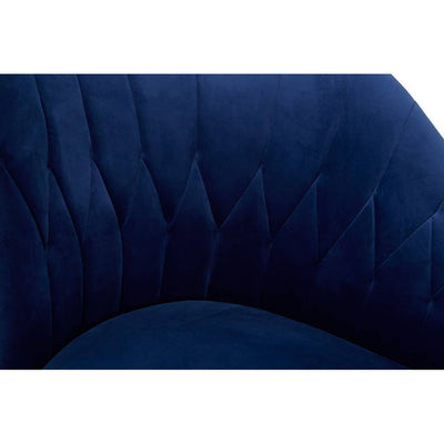 Seraphina Elegant Blueberry Blue Chaise Lounge Occasional Statement Chair