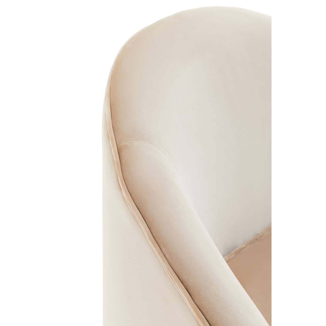 Emilia Mushroom Mink Velvet Boutique Armchair With Gold Legs