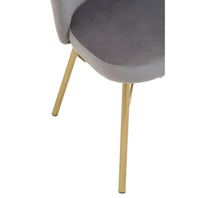 Capri Dove Grey Dining Chair With Gold Legs